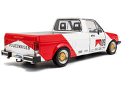 1983 Volkswagen Caddy MK 1 Pickup Truck "Red Cowboy Racing Tribute" White and Red 1/18 Diecast Model Car by Solido image 4