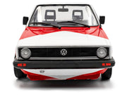1983 Volkswagen Caddy MK 1 Pickup Truck "Red Cowboy Racing Tribute" White and Red 1/18 Diecast Model Car by Solido image 5