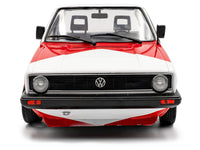 1983 Volkswagen Caddy MK 1 Pickup Truck "Red Cowboy Racing Tribute" White and Red 1/18 Diecast Model Car by Solido image 5