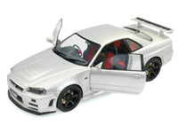 1999 Nissan Skyline GT-R (R34) Z-Tune RHD (Right Hand Drive) Silver Metallic 1/18 Diecast Model Car by Solido image 2