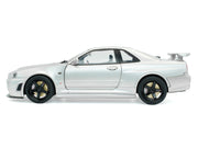 1999 Nissan Skyline GT-R (R34) Z-Tune RHD (Right Hand Drive) Silver Metallic 1/18 Diecast Model Car by Solido image 3