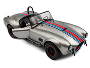 1965 Shelby Cobra 427 MKII "Solido Works M Racing Tribute" Gray Metallic with Stripes 1/18 Diecast Model Car by Solido image 2