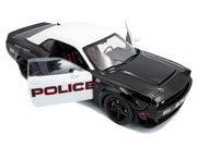 2023 Dodge Challenger Demon "Police" Black and White 1/18 Diecast Model Car by Solido image 2