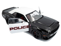 2023 Dodge Challenger Demon "Police" Black and White 1/18 Diecast Model Car by Solido image 2