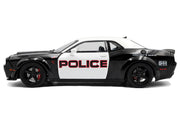2023 Dodge Challenger Demon "Police" Black and White 1/18 Diecast Model Car by Solido image 3