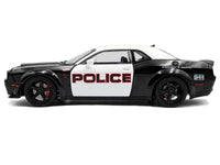 2023 Dodge Challenger Demon "Police" Black and White 1/18 Diecast Model Car by Solido image 3