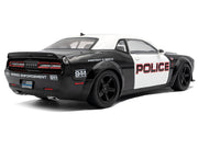 2023 Dodge Challenger Demon "Police" Black and White 1/18 Diecast Model Car by Solido image 4