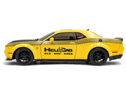 2023 Dodge Challenger SRT Hellcat Redeye Widebody Taxi "NYC Hellcab" Yellow with Black Hood and Graphics 1/18 Diecast Model Car by Solido image 3