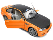 2000 BMW E46 M3 "Solido Works" Orange Metallic with Matt Black Hood and Carbon Top 1/18 Diecast Model Car by Solido image 2