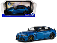 2022 Alfa Romeo Giulia GTA Anodized Blue Metallic with Carbon Top 1/18 Diecast Model Car by Solido image 5