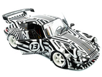 2022 RWB Bodykit #13 "The Zebra" Black and White Striped 1/18 Diecast Model Car by Solido image 2