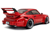2024 RWB Bodykit "Taikano Kaishin" Red with Black Stripes 1/18 Diecast Model Car by Solido image 4