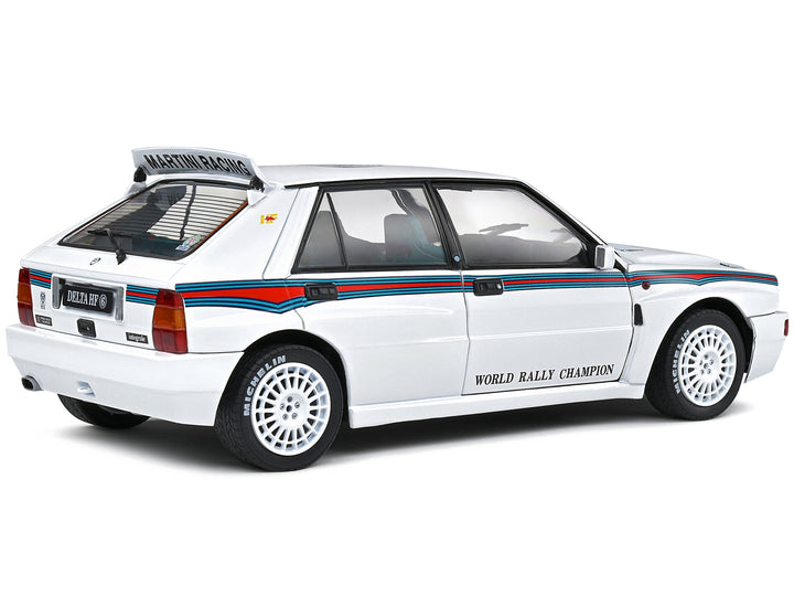 1992 Lancia Delta HF Integrale Evo 1 Martini 6 White with Blue and Red Stripes "World Rally Champion - Martini Racing" 1/18 Diecast Model Car by Solido image 2