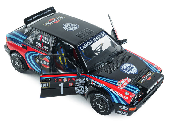 Lancia Delta HF Integrale #1 A. Sacco - A. Ollero "Miki Biasion Martini Racing Rallye Monte Carlo 1990 Tribute" FIA Historic Rally (2026) "Competition" Series 1/18 Diecast Model Car by Solido image 2