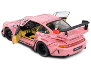 2020 RWB Bodykit #23 "Pink Pig" Pink with Graphics 1/18 Diecast Model Car by Solido image 3