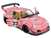 2020 RWB Bodykit #23 "Pink Pig" Pink with Graphics 1/18 Diecast Model Car by Solido image 5