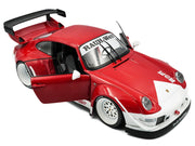 Solido 2020 RWB Bodykit Porco Rosso red white diecast model 1:18 S1808505, view 2