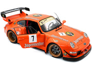 2020 RWB Bodykit #7 "Jagermeister" Orange with Graphics 1/18 Diecast Model Car by Solido image 2