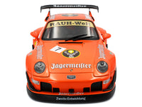 2020 RWB Bodykit #7 "Jagermeister" Orange with Graphics 1/18 Diecast Model Car by Solido image 4