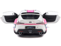 2024 Toyota GR Supra "Itasha" White with Graphics "StreetFighters" 1/18 Diecast Model Car by Solido image 4