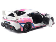 2024 Toyota GR Supra "Itasha" White with Graphics "StreetFighters" 1/18 Diecast Model Car by Solido image 5