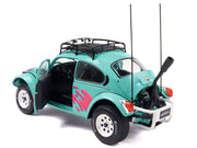 1976 Volkswagen Beetle Baja Miami Green with Pink Graphics 1/18 Diecast Model Car by Solido image 2