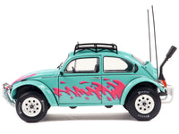 1976 Volkswagen Beetle Baja Miami Green with Pink Graphics 1/18 Diecast Model Car by Solido image 3