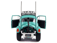 1976 Volkswagen Beetle Baja Miami Green with Pink Graphics 1/18 Diecast Model Car by Solido image 4