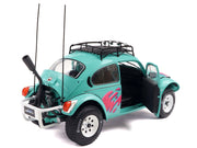 1976 Volkswagen Beetle Baja Miami Green with Pink Graphics 1/18 Diecast Model Car by Solido image 5
