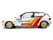 1991 Honda Civic (EG6) RHD (Right Hand Drive) "Mugen Racing" White with Stripes 1/18 Diecast Model Car by Solido image 4