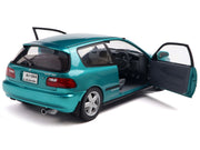 1991 Honda Civic (EG6) RHD (Right Hand Drive) Aztec Green Metallic 1/18 Diecast Model Car by Solido image 3