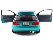 1991 Honda Civic (EG6) RHD (Right Hand Drive) Aztec Green Metallic 1/18 Diecast Model Car by Solido image 4