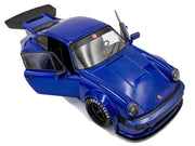 2024 Porsche 911 KS-R by Khyzyl Saleem Dark Blue Metallic 1/18 Diecast Model Car by Solido image 2