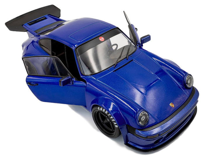 2024 Porsche 911 KS-R by Khyzyl Saleem Dark Blue Metallic 1/18 Diecast Model Car by Solido image 2