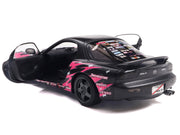 1994 Mazda RX7 (FDRS) RHD (Right Hand Drive) "Itasha Club" Black Metallic with Pink Graphics 1/18 Diecast Model Car by Solido image 2