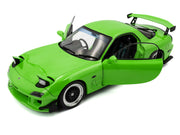 1999 Mazda RX7 Type RS (FD3RS) RHD (Right Hand Drive) Neon Green 1/18 Diecast Model Car by Solido image 2