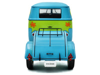 2024 Volkswagen Kool Kombi Van with Trailer "Ghost Hunter" Blue and Green with Graphics 1/18 Diecast Model Car by Solido image 5