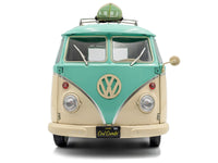 2024 Volkswagen Cool Combi Van with Trailer "Long Beach Surfing Club" Mint Green and Cream with Roof Rack and Surfboard 1/18 Diecast Model Car by Solido image 5