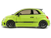 2023 Fiat F595 Abarth Verde Adrenalina Green with Black Top and Stripes 1/18 Diecast Model Car by Solido image 3