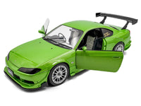 Solido 1999 Nissan Silvia S15 Spec-R Aero right-hand drive Never Satisfied green metallic 1:18 S1812203, view 2