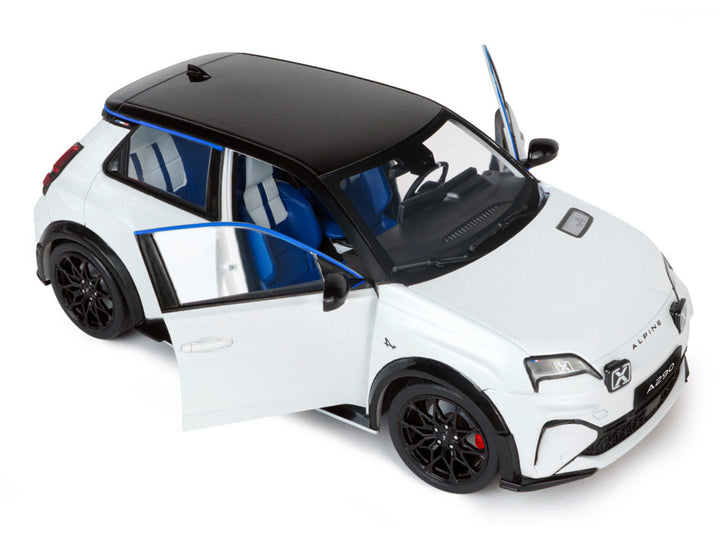 2024 Alpine A290 GTS White Metallic with Black Top 1/18 Diecast Model Car by Solido image 2