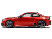 2024 BMW M2 Performance Parts Toronto Red Metallic with Carbon Top 1/18 Diecast Model Car by Solido image 3