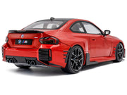 2024 BMW M2 Performance Parts Toronto Red Metallic with Carbon Top 1/18 Diecast Model Car by Solido image 4