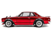 1970 Nissan Skyline (C10) Hakosuka RHD (Right Hand Drive) Red Metallic 1/18 Diecast Model Car by Solido image 3