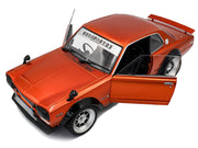 1970 Nissan Skyline (C10) Hakosuka RHD (Right Hand Drive) Orange Metallic 1/18 Diecast Model Car by Solido image 2