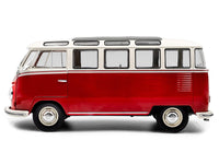 1962 Volkswagen T1 Samba Bus Red and White 1/18 Diecast Model Car by Solido image 3