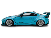 2024 Toyota GR86 LBWK Body Kit RHD (Right Hand Drive) Baby Blue with Black Top 1/18 Diecast Model Car by Solido image 3