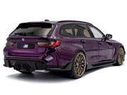 2024 BMW M3 Competition M xDrive Touring Twilight Purple Pearl Metallic with Black Top 1/18 Diecast Model Car by Solido image 4