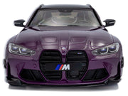 2024 BMW M3 Competition M xDrive Touring Twilight Purple Pearl Metallic with Black Top 1/18 Diecast Model Car by Solido image 5