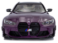 2024 BMW M3 Competition M xDrive Touring Twilight Purple Pearl Metallic with Black Top 1/18 Diecast Model Car by Solido image 5